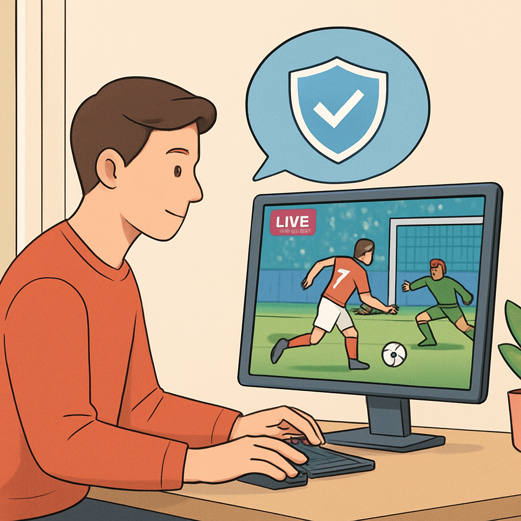 안전한 무료 스포츠 중계 링크 이용 방법 이미지
